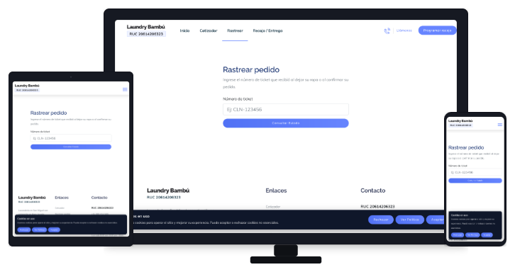 Laundry Bambu - rastreo de pedidos y servicio de lavanderia en linea