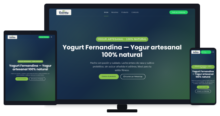 Sitio web Yogurt Fernandina � yogur artesanal natural
