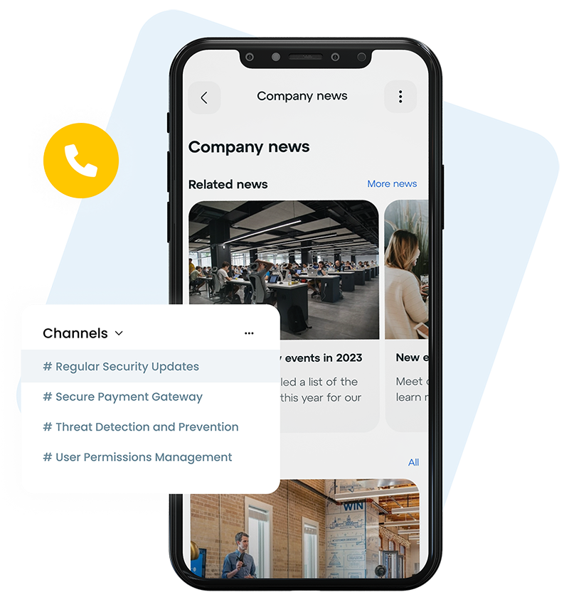 Noticias y canales de la app